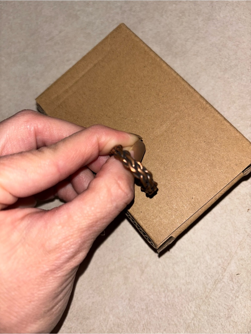 Navajo Made Braided Copper Earrings